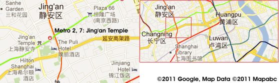 Shanghai Jing'an Temple Map